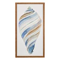Honeybloom Framed Seashell Canvas Wall Art, 9x17