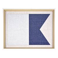 Glass Framed Nautical Flag Wall Art, 21x17