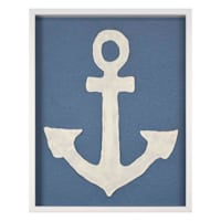 Honeybloom Glass Framed Anchor Print Wall Art, 16x20