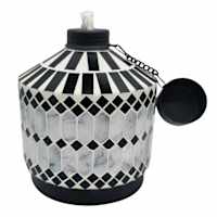 Black Mosaic Table Torch