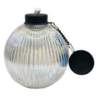 Clear Iridescent Glass Table Torch