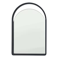 Crosby St. Black Wood Arch Wall Mirror, 22x34