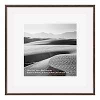 12x12 Walnut Thin Matted to 10x10 & 8x8 Wall Frame