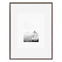 12x16 Walnut Thin Matted to 8x10 & 5x7 Wall Frame