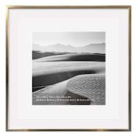 12x12 Champagne Thin Matted to 10x10 & 8x8 Wall Frame