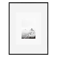 12x16 Black Thin Matted to 8x10 & 5x7 Wall Frame