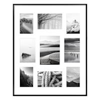 9-Opening Black Thin Collage Picture Frame, 16x20
