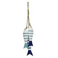 3-Piece Wooden Hanging Fish, 7"