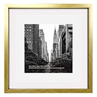 12x12 Gold Matted to 10x10 and 8x8 Wall Frame