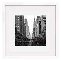 12x12 White Matted to 10x10 & 8x8 Wall Frame