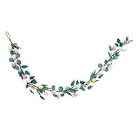 Honeybloom Cream, Purple & Green Floral Egg Garland, 72"