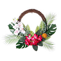 Hylaea Plants Half Wreath, 22"