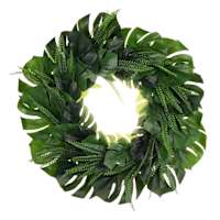 Monstera Rainforest Wreath, 22"