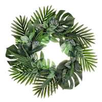 Rainforest Leaves Wreath, 22"