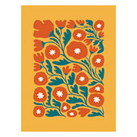 Modern Poppies Canvas Wall Art, 12x16