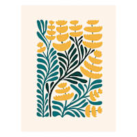 Tall Yellow Flowers Canvas Wall Art, 12x16