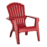 Commercial Grade Deluxe Adirondack Patio Chair, Crimson Red