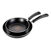 T-Fal Essentials 2-Piece Black Fry Pan Set, 8" & 10"