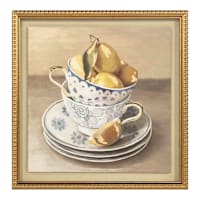 Providence Glass Framed Tea Cup Print Wall Art, 16"