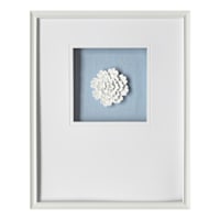 Providence Glass Framed Ceramic Flower Wall Art, 18x22