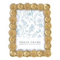 Gold Flower Resin Tabletop Frame, 5x7