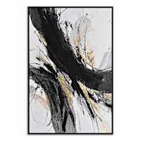 Crosby St. Framed Textured Abstract Canvas Wall Art, 36x24