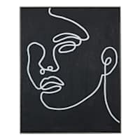 Crosby St. Framed Abstract Face Canvas Wall Art, 24x30