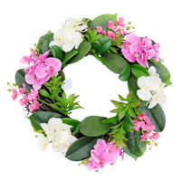 Orchid & Succulent Spiral Vine Wreath, 22"