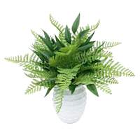 Greenery in Cement Pot, 22"