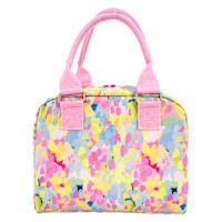 Red Modern Floral Insulated Lunch Tote
