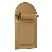 Honeybloom Gold Finish Metal Wall Organizer with Paper Roll, 12x22