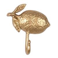 Lemon Gold Metal Wall Hook, 4x5