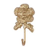 Providence Flower Gold Metal Wall Hook
