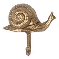 Honeybloom Snail Gold Metal Wall Hook