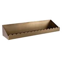 Honeybloom Scalloped 27 Gold Metal Wall Shelf