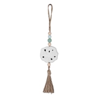 Honeybloom Blue Metal & Jute Shell Wall Decor