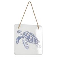 Honeybloom Blue Turtle Metal Wall Art 8"