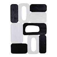 Crosby St. Black & White Geo Wooden Wall Décor