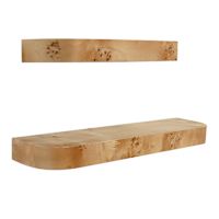 Crosby St. 2-Piece Burl Wood Wall Ledge Set