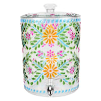 Acrylic Multicolor Embossed Clear Drink Dispenser