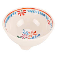 4In White Floral Small Melamine Salsa Bowl