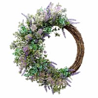 Lavender Half Wreath, 20"