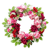 Rose & Hydrangea Wreath, 22"