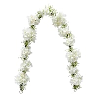 Providence White Hydrangea & Baby's Breath Garland, 6'