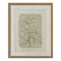 Glass Framed Leaves Print, 16x20