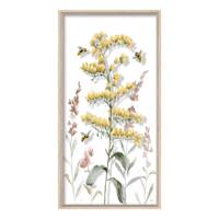 Glass Framed Floral Wall Art, 16x31