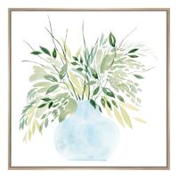 Framed Floral Canvas Wall Art, 19"