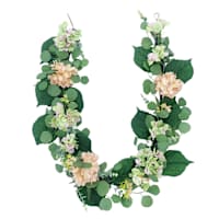 Green & Pink Hydrangea Garland, 72"