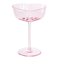 Pink Heart Coupe Glass, 7.1oz