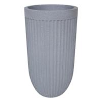 Japi Dark Grey Tall Fluted Outdoor Planter, Large